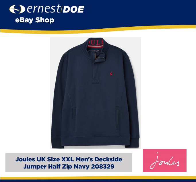 mens half zip navy jumper
